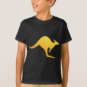 Sunset Oranje Australian Kangaroo Hopping T-shirt