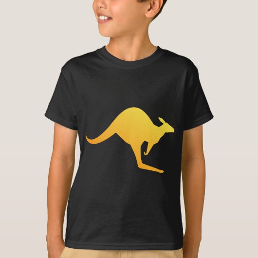 Sunset Oranje Australian Kangaroo Hopping T-shirt (Voorkant)
