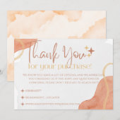 sunset oranje - dank je kaarten voor kleine bedrij (Voorkant / Achterkant)