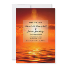 Sunset Oranje Golden Sky Zee Gold Save the Date