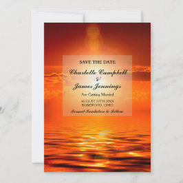 Sunset Oranje Golden Sky Zee Gold Save the Date