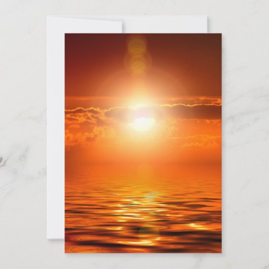 Sunset Oranje Golden Sky Zee Gold Save the Date (Achterkant)