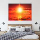 Sunset Oranje Golden Sky Zee of Gold Inspiration Canvas Afdruk (Insitu (Slaapkamer))