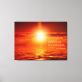 Sunset Oranje Golden Sky Zee of Gold Inspiration Canvas Afdruk (Voorkant)