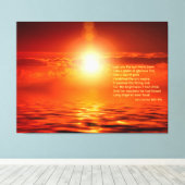 Sunset Oranje Golden Sky Zee of Gold Inspiration Canvas Afdruk (Insitu (Houten vloer))