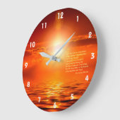 Sunset Oranje Golden Sky Zee of Gold Inspiration Grote Klok (Hoek)