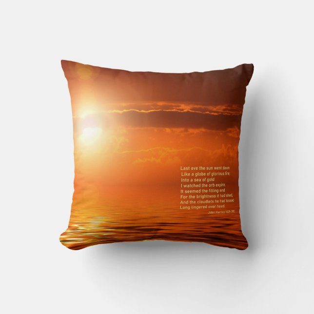 Sunset Oranje Golden Sky Zee of Gold Inspiration Kussen (Voorkant)