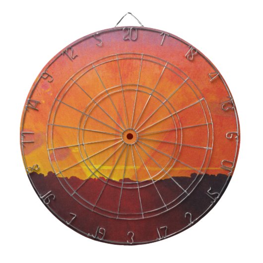 Sunset, Oranje Sky (door Félix Vallotton) Dartbord (Voorkant)