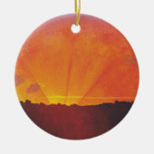 Sunset, Oranje Sky (door Félix Vallotton) Keramisch Ornament (Voorkant)