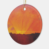 Sunset, Oranje Sky (door Félix Vallotton) Keramisch Ornament (Links)