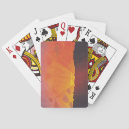 Sunset, Oranje Sky (door Félix Vallotton) Pokerkaarten