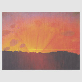 Sunset, Oranje Sky (door Félix Vallotton) Tissuepapier