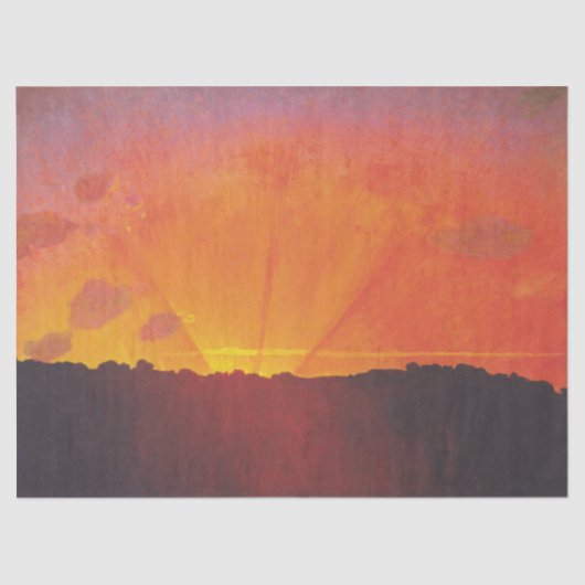 Sunset, Oranje Sky (door Félix Vallotton) Tissuepapier (Voorkant)