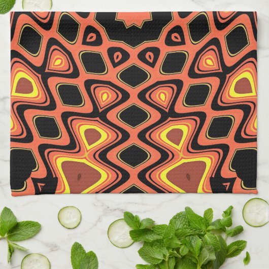 SUNSET ORANJE THEEDOEK (Gevouwen)