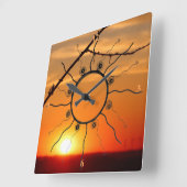Sunset Orbs. Vierkante Klok (Hoek)
