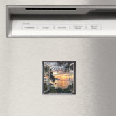 Sunset Ove Bay Window Uitzicht Magneet (Insitu (Vaatwasser))