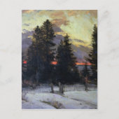 Sunset over a Winter Landscape, c.1902 Briefkaart (Voorkant)