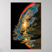 Sunset Over Alien Planet C Poster (Voorkant)