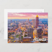Sunset Over Atlanta, Georgia, Verenigde Staten Briefkaart (Voorkant / Achterkant)
