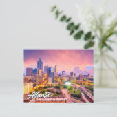 Sunset Over Atlanta, Georgia, Verenigde Staten Briefkaart (Staand voorkant)