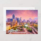 Sunset Over Atlanta, Georgia, Verenigde Staten Briefkaart (Voorkant / Achterkant)