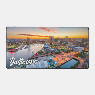 Sunset Over Baltimore, Maryland, Verenigde Staten Bureaumat