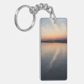Sunset Over Bay - dubbelzijdige Sleutelhanger, rec Sleutelhanger (Voorkant Links)