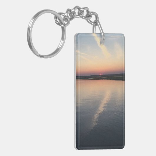 Sunset Over Bay - dubbelzijdige Sleutelhanger, rec Sleutelhanger (Voorkant Links)