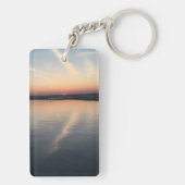 Sunset Over Bay - dubbelzijdige Sleutelhanger, rec Sleutelhanger (achterkant)