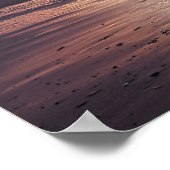 Sunset over beach and sea poster (Hoek)