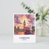 Sunset Over Big Ben - Londen, Engeland Briefkaart (Staand voorkant)