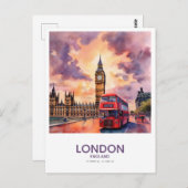 Sunset Over Big Ben - Londen, Engeland Briefkaart (Voorkant / Achterkant)