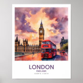 Sunset Over Big Ben - Londen, Engeland Poster (Voorkant)