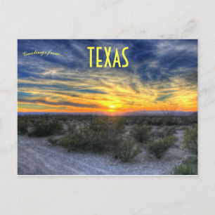 Sunset Over Big Bend National Park Texas USA Briefkaart