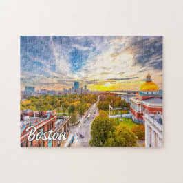 Sunset Over Boston, Massachusetts, Verenigde State Legpuzzel