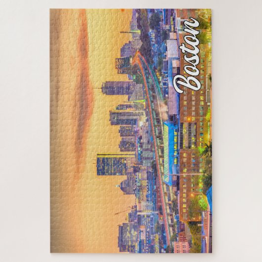 Sunset Over Boston, Massachusetts, Verenigde State Legpuzzel (Verticaal)