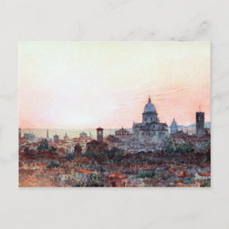 Sunset Over Brescia, Italië Briefkaart