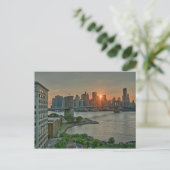 Sunset over Brooklyn Bridge Briefkaart (Staand voorkant)