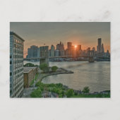 Sunset over Brooklyn Bridge Briefkaart (Voorkant)