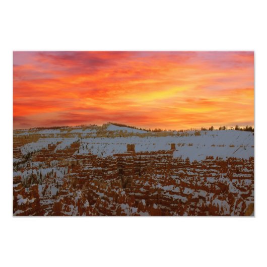 Sunset over Bryce Canyon door Laurie Larson Foto Afdruk (Voorkant)