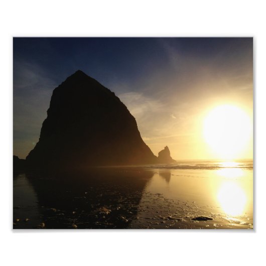 Sunset over Cannon Beach, Oregon Foto Afdruk (Voorkant)
