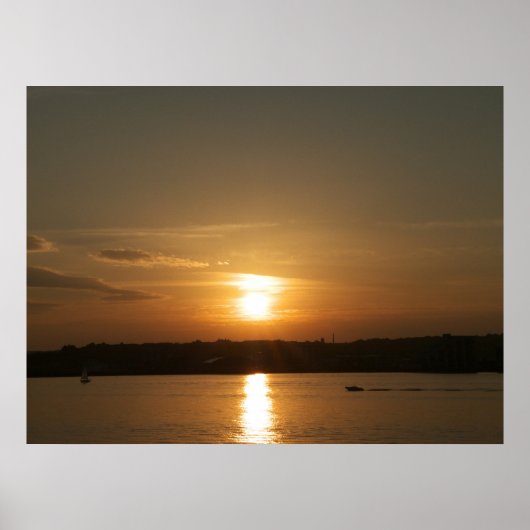 Sunset over Cardiff Bay Poster (Voorkant)