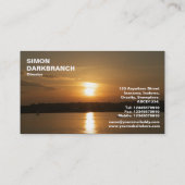 Sunset over Cardiff Bay Visitekaartje (Achterkant)