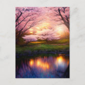 Sunset Over Cherry Lake Briefkaart (Voorkant)