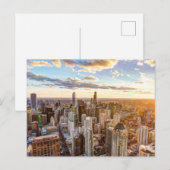 Sunset Over Chicago Briefkaart (Voorkant / Achterkant)