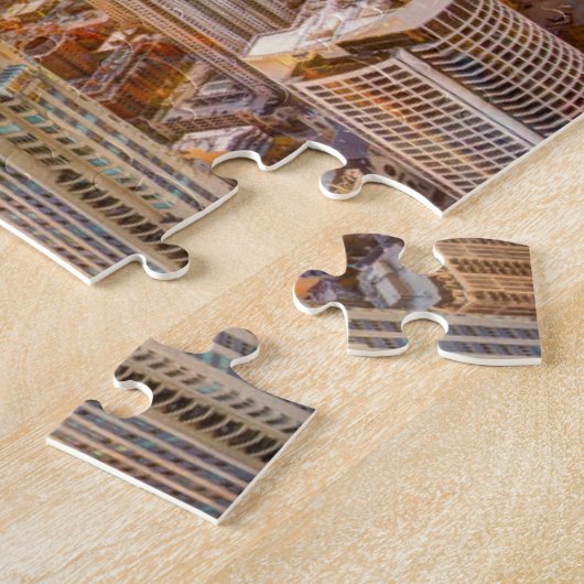 Sunset Over Chicago Legpuzzel (Zijkant)