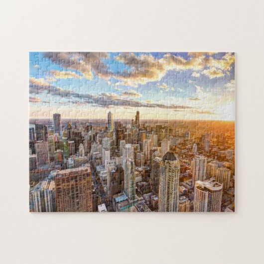 Sunset Over Chicago Legpuzzel (Horizontaal)