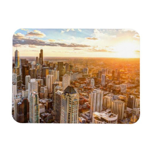 Sunset Over Chicago Magneet (Horizontaal)