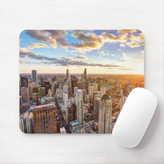 Sunset Over Chicago Muismat (Met muis)