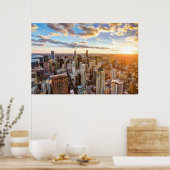 Sunset Over Chicago Poster (Keuken)